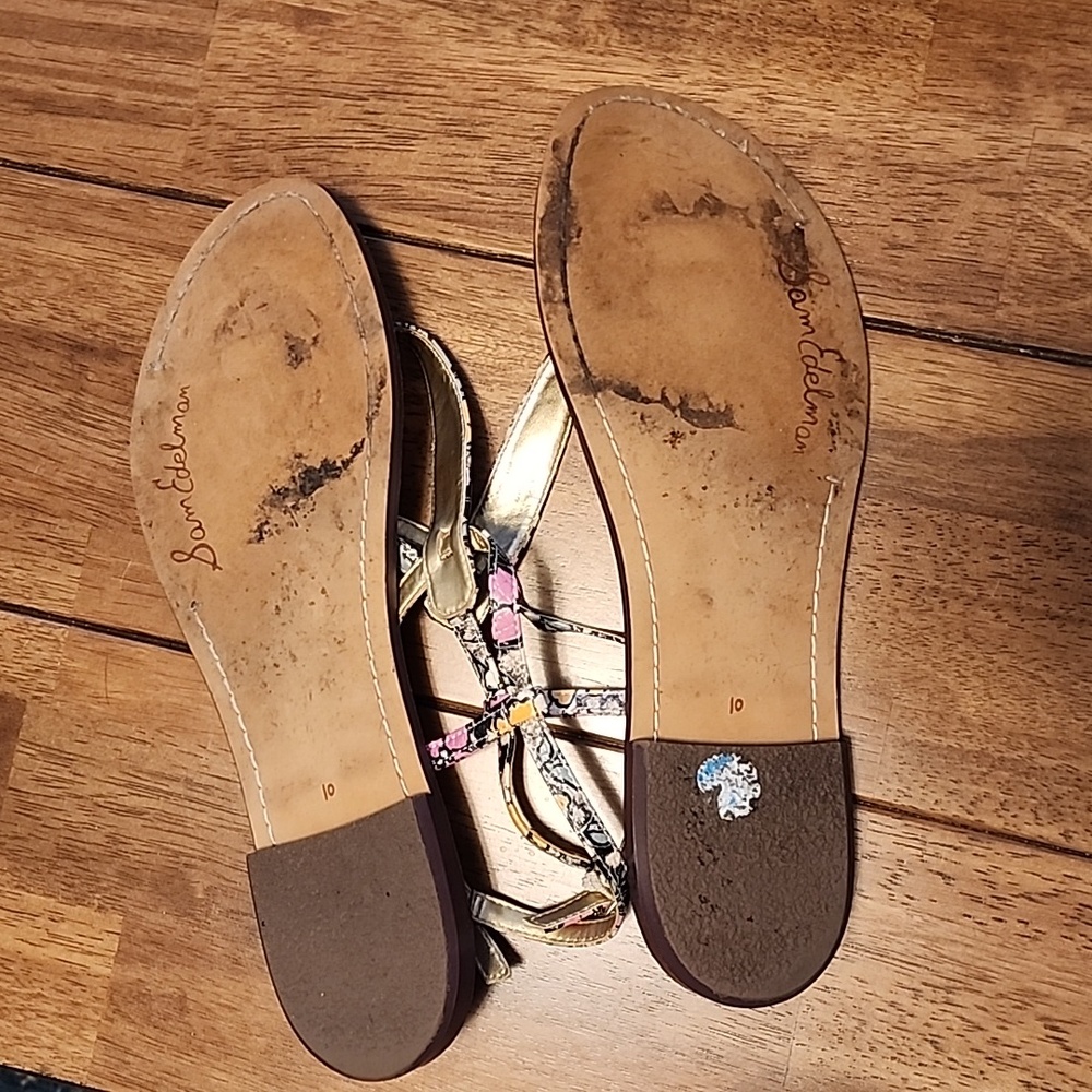 Size 10 floral Sam Edleman Gigi Thong sandals - Picture 4 of 4